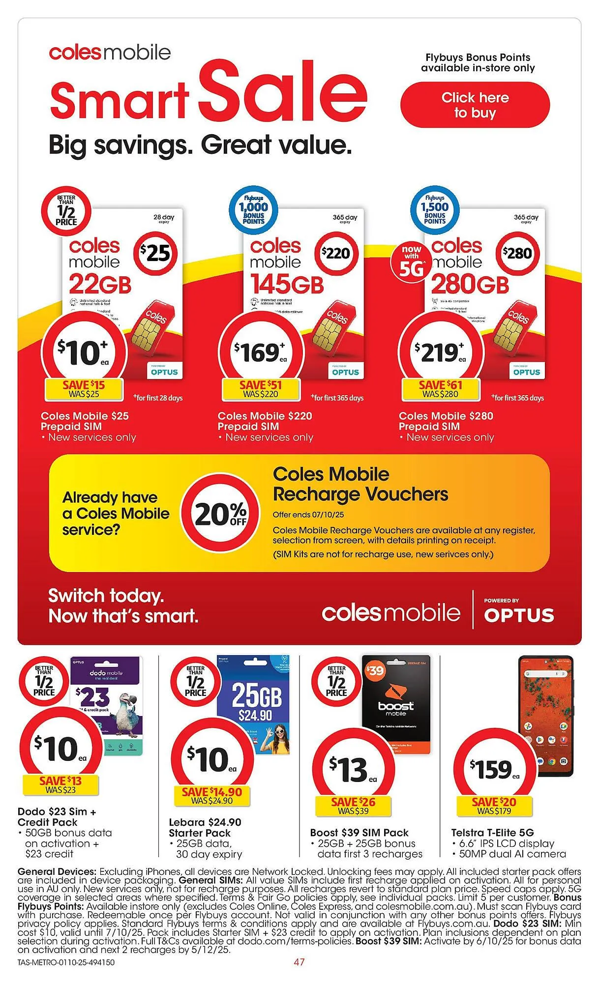 Coles catalogue - Catalogue valid from 1 October to 7 October 2025 - page 47