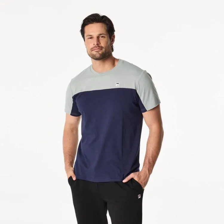 FILA Men's Gale Crew Neck Tee New Navy