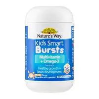 Natures Way Kids Smart Bursts Multivitamin + Omega-3 Capsules 100