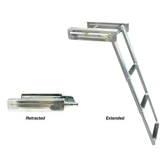 Marine Town Retractable Boarding Ladder Stainless Steel 3 Step
