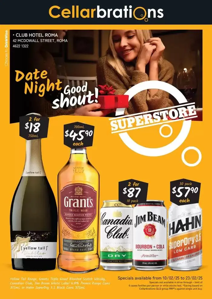 Date Night, Good Shout! - QLD 10/02 - Catalogue valid from 10 February to 23 February 2025 - page 1