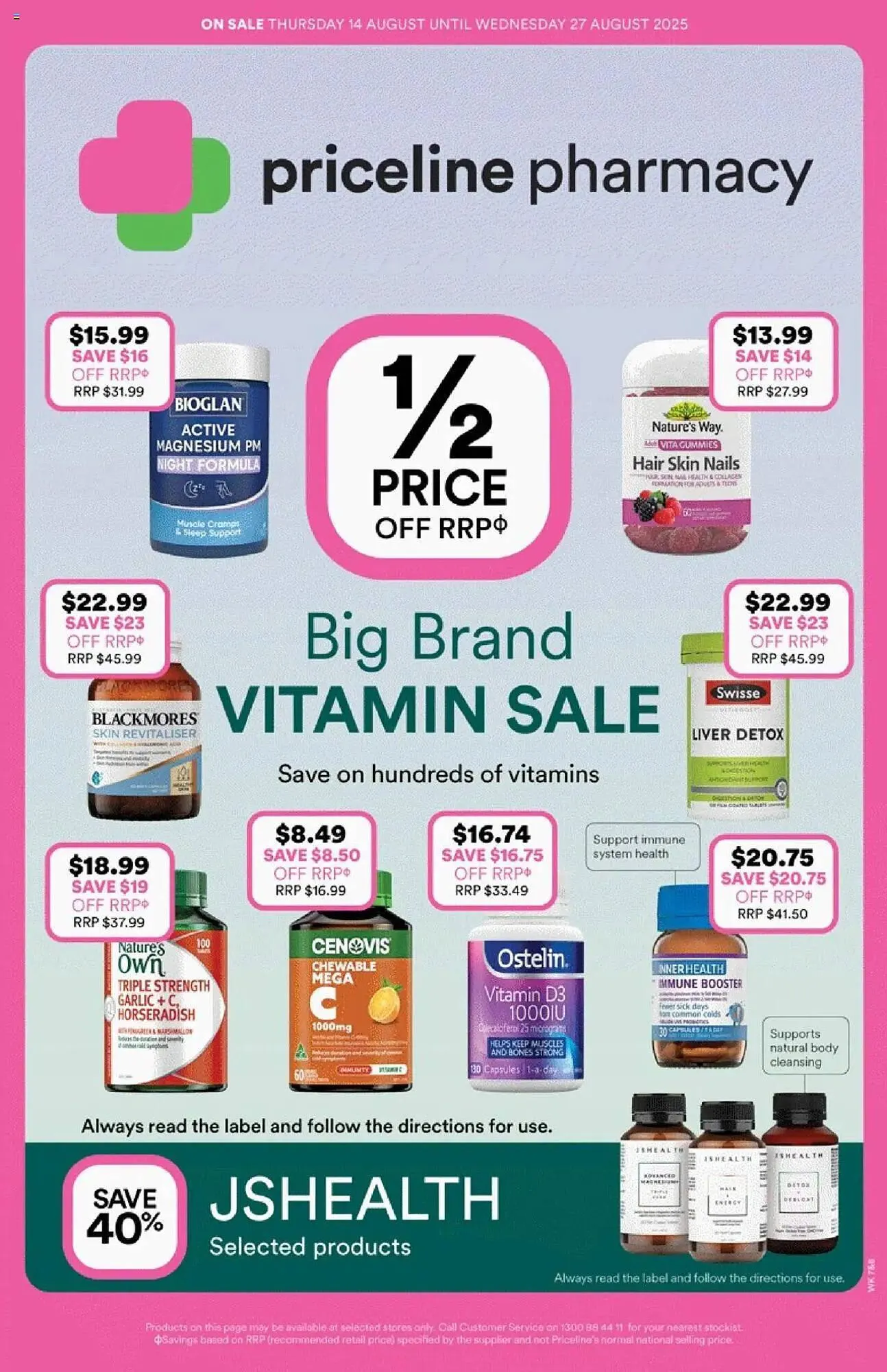 Priceline catalogue - Catalogue valid from 13 August to 27 August 2025 - page 44