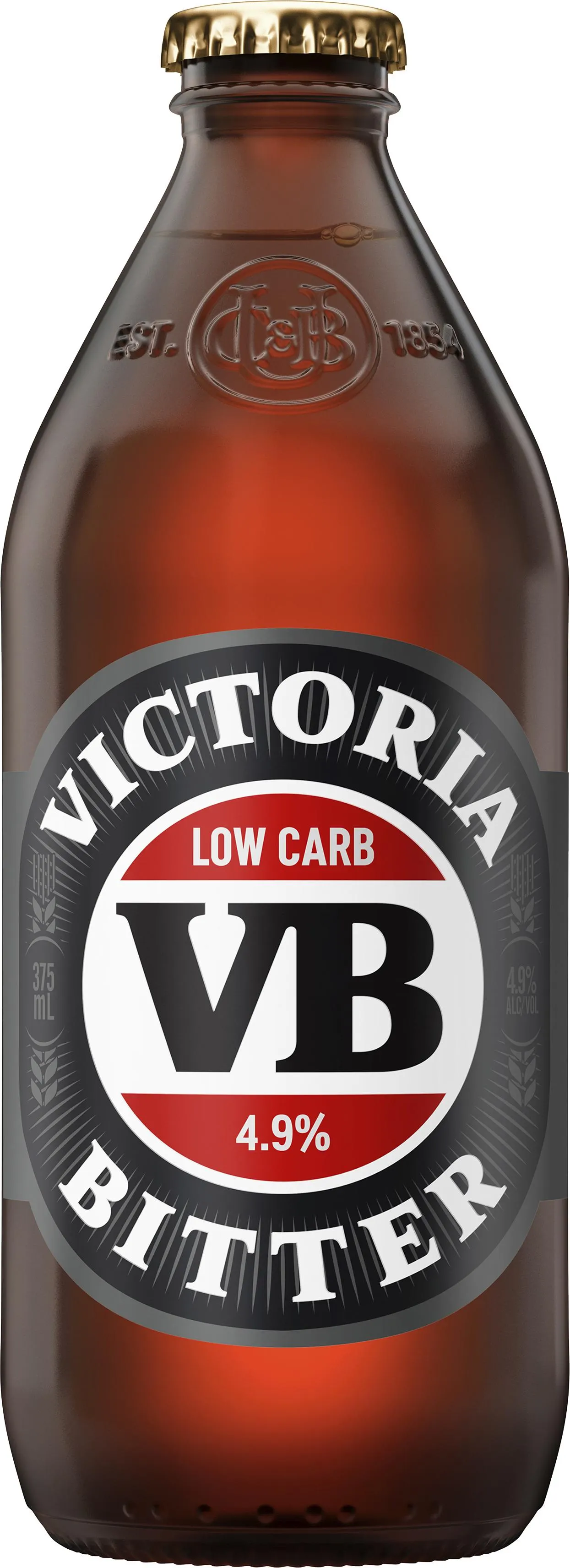 Victoria Bitter Low Carb Can 4.9% 24X375ML