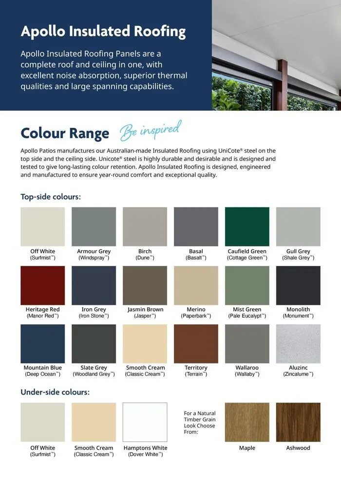 Insulated Roofing Colour Range - Catalogue valid from 3 July to 31 December 2025 - page 2