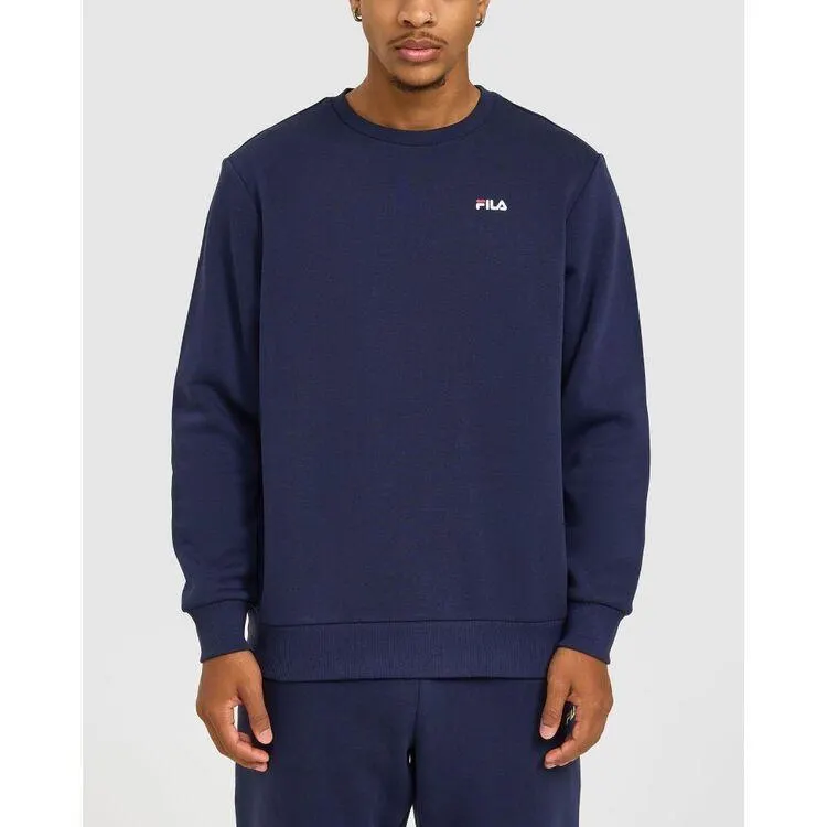 FILA Men's Skyler Crew Fleece New Navy
