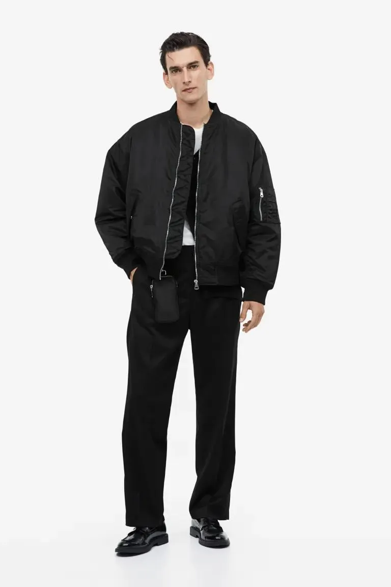 Loose Fit Bomber Jacket