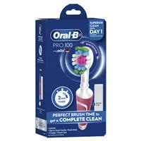 Oral B Pro 100 3D White Polish Power Toothbrush Pink