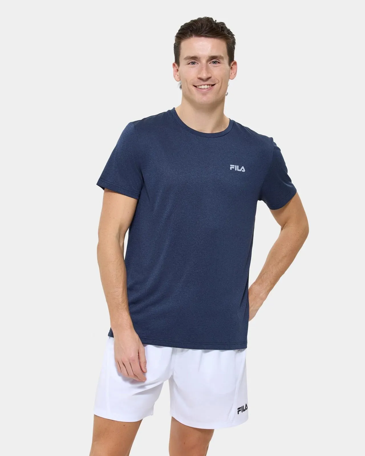 Flint Quick Dry Short Sleeve T-Shirt Navy - Fila