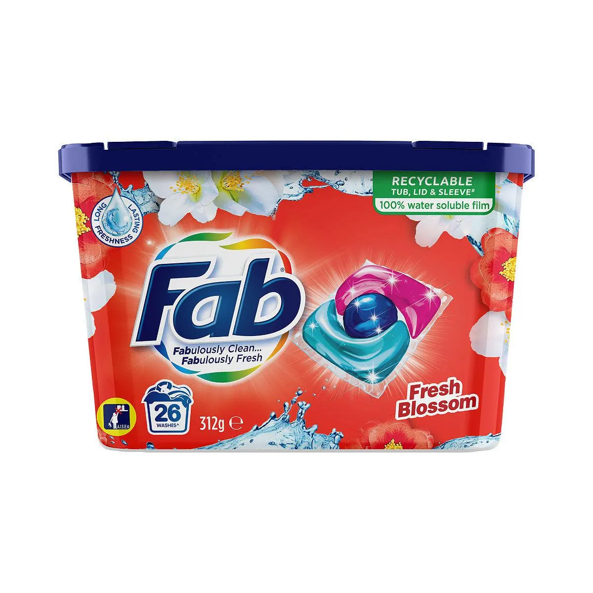 Fab Triple Laundry Capsules Fresh Blossom 26pk