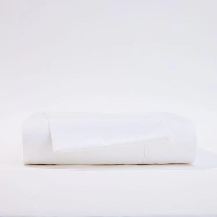 Linen House 300 Thread Count Cotton Percale Sheet Set White