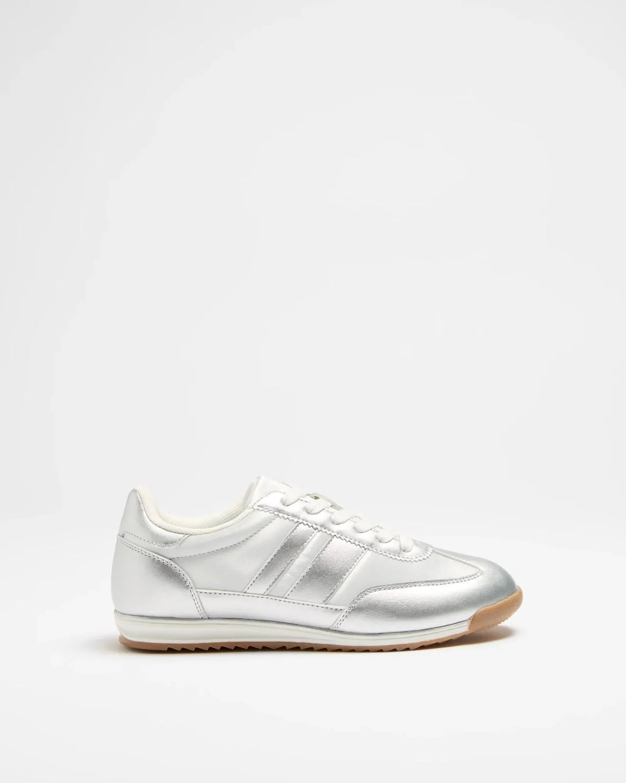 Womens Nylon Athletic Sneaker - Lindsay - Silver