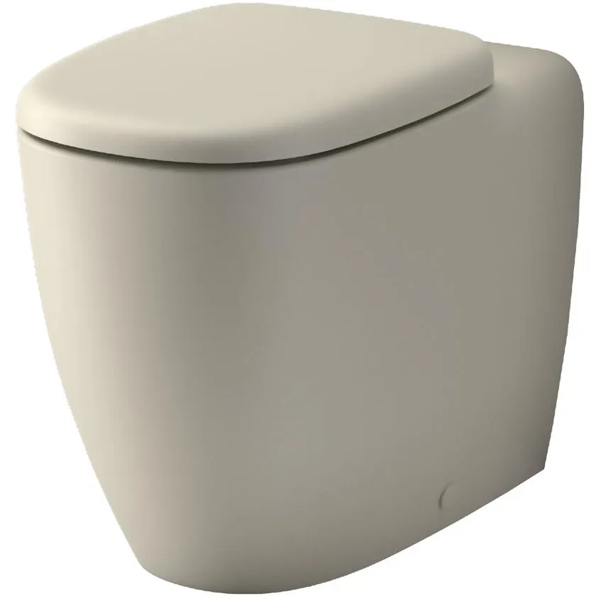 Caroma 848901CL Contura II Wall Faced Matte Clay Toilet and Cistern - Back Entry / Universal Trap