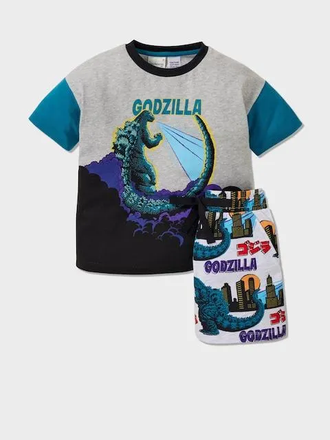 Jnr Boys Godzilla Short Pj Set
