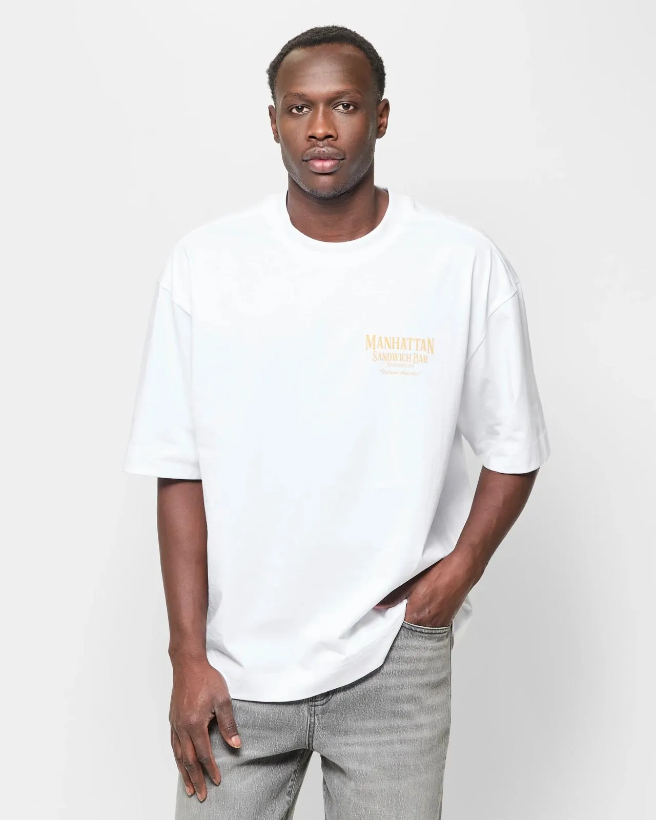 Australian Cotton Graphic T-Shirt - Commons - Sandwich White