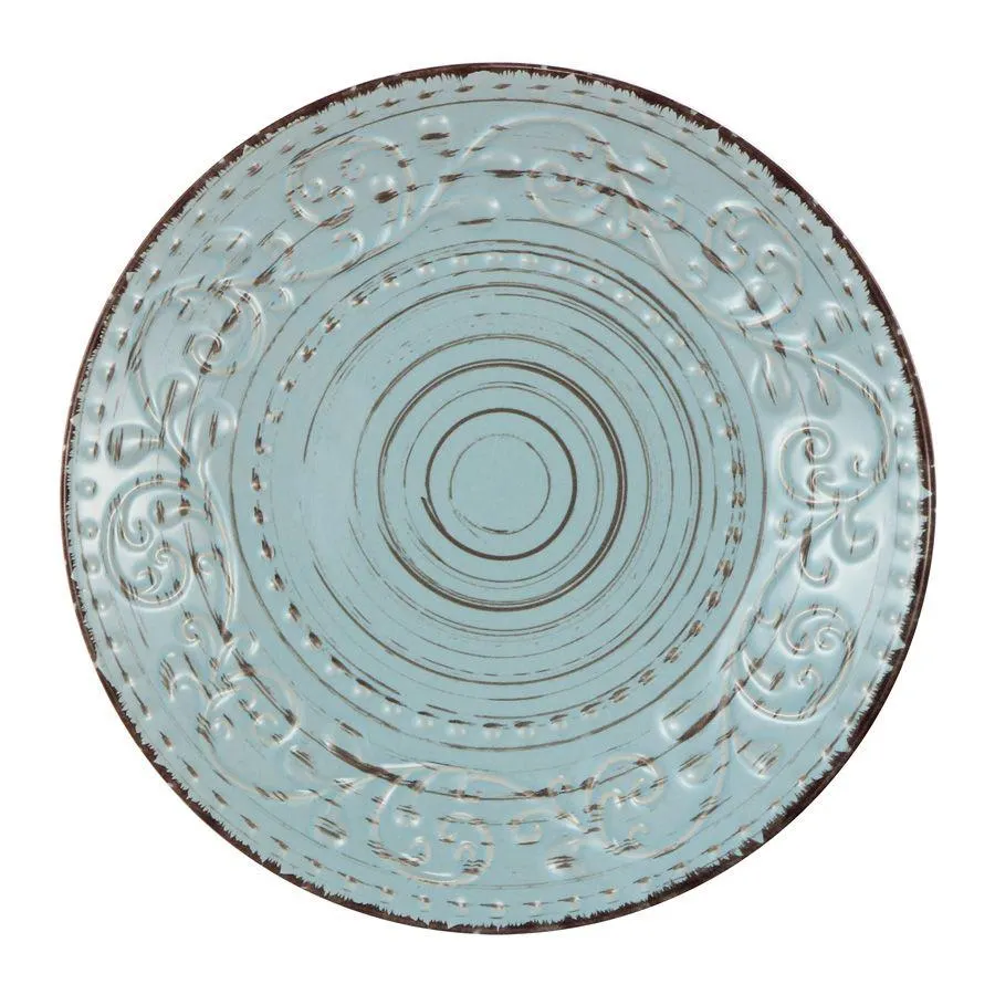 Rustic Fare Dinner Plate Aqua
