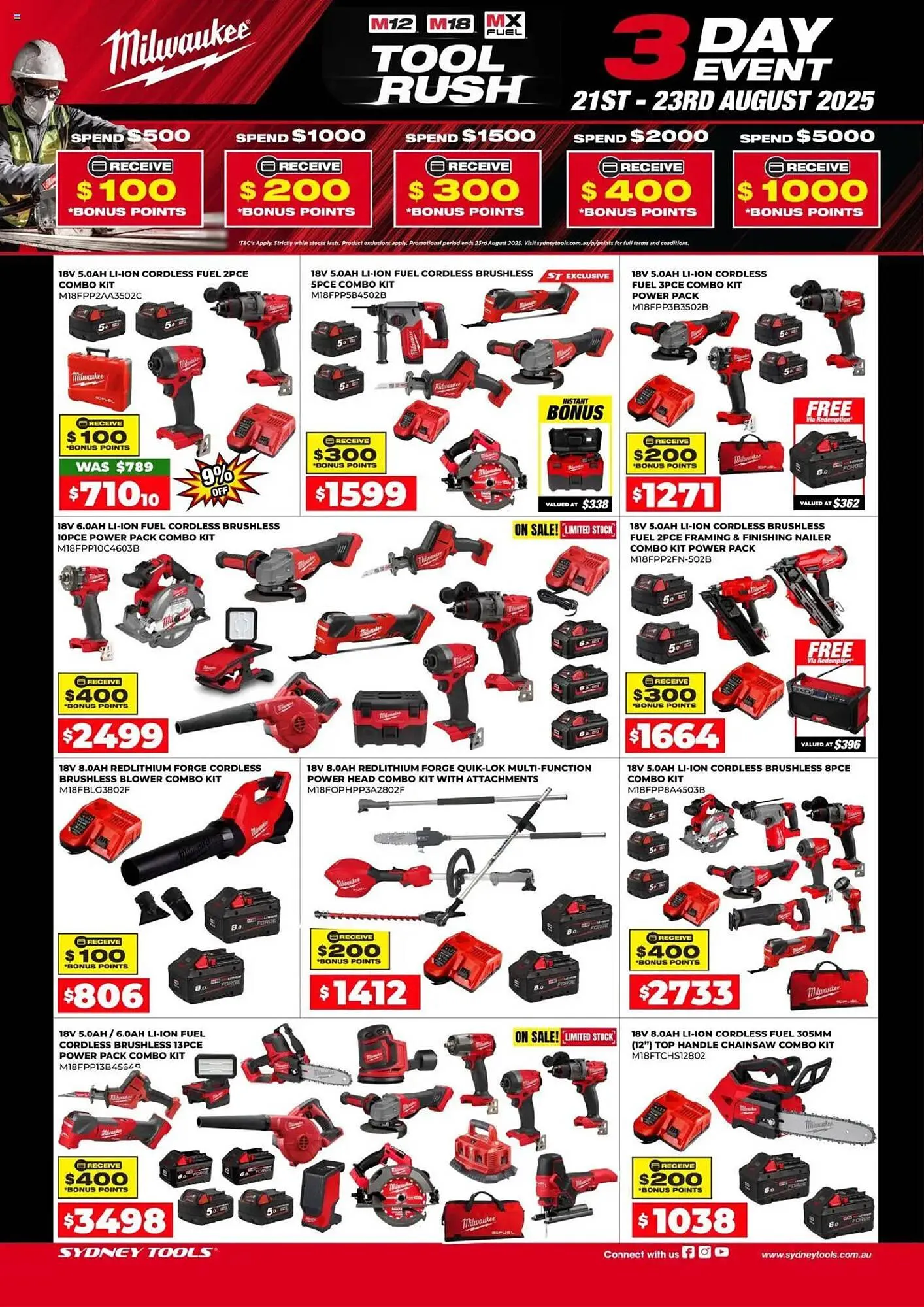 Sydney Tools catalogue - Catalogue valid from 20 August to 23 August 2025 - page 1