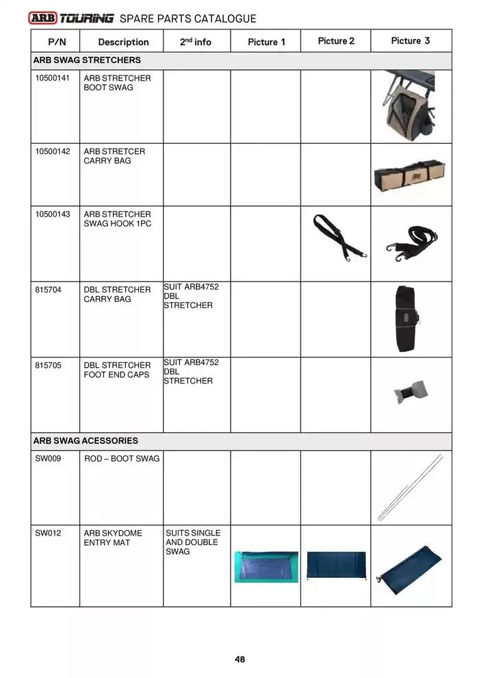 ARB Touring Spare Parts Catalogue - Catalogue valid from 14 March to 31 March 2025 - page 48