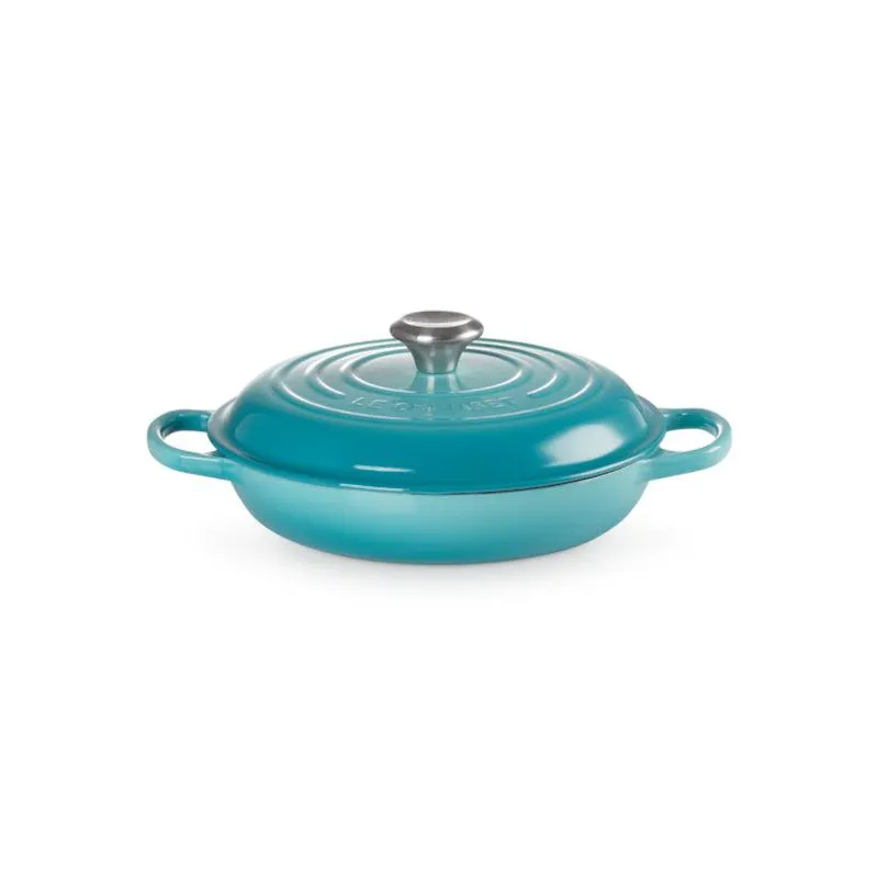 Le Creuset Signature Shallow Casserole Caribbean Blue 26cm