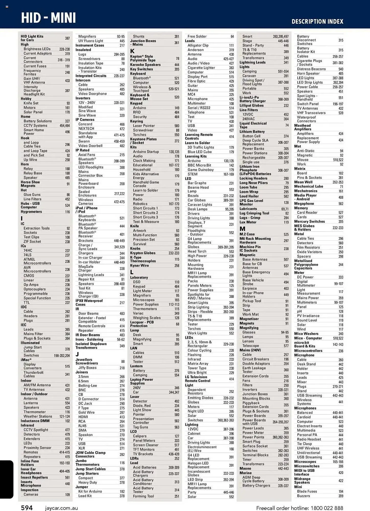 Jaycar Electronics catalogue - Catalogue valid from 8 July to 9 July 2026 - page 594