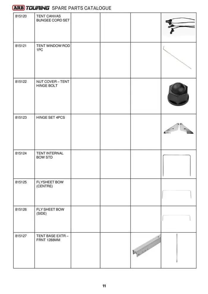 ARB Touring Spare Parts Catalogue - Catalogue valid from 14 March to 31 March 2025 - page 11