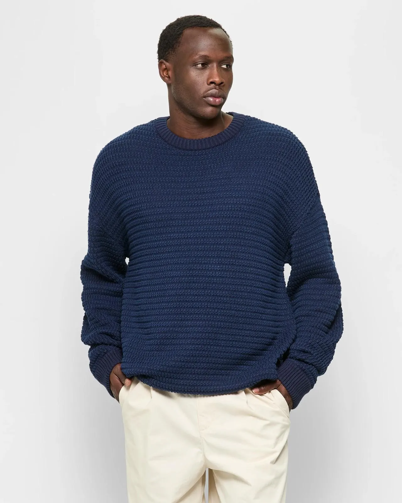 Australian Cotton Knit Jumper - Commons - Ink