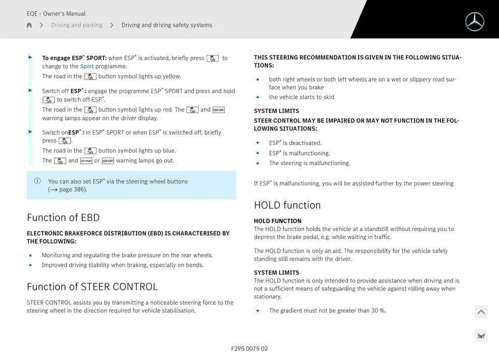 EQE Sedan - Catalogue valid from 11 September to 11 September 2025 - page 387