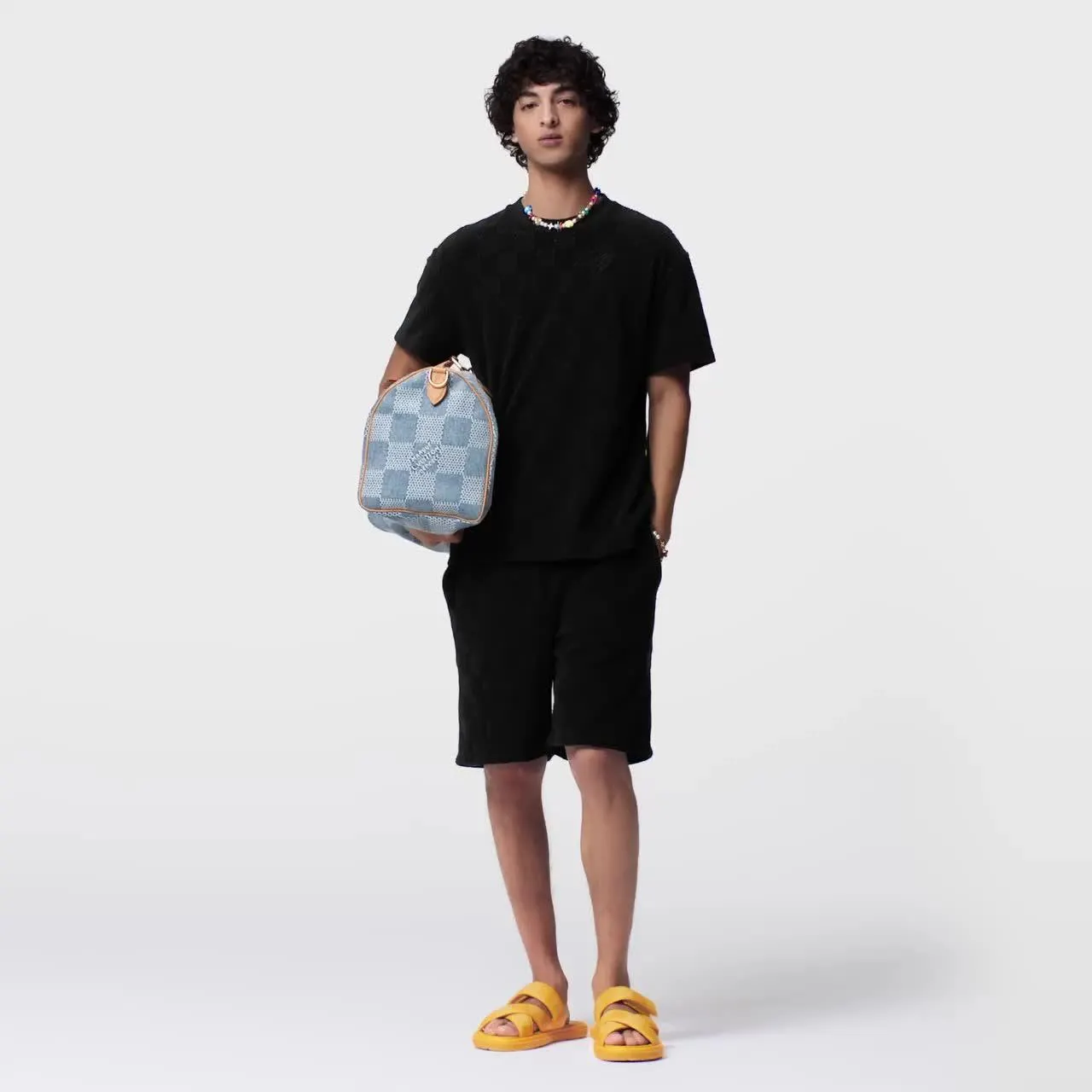 Damier French Terry Cotton Shorts