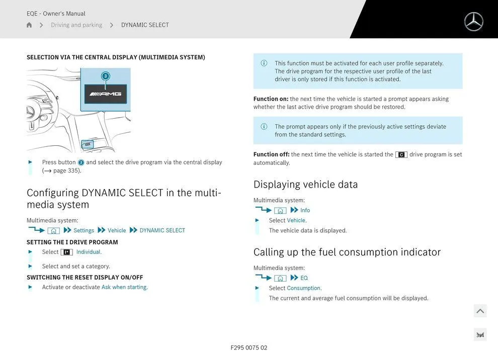 EQE Sedan - Catalogue valid from 11 September to 11 September 2025 - page 334