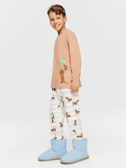 Boys Penny Stripe Long Pj Set