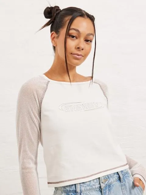Energy Mesh Silver Raglan