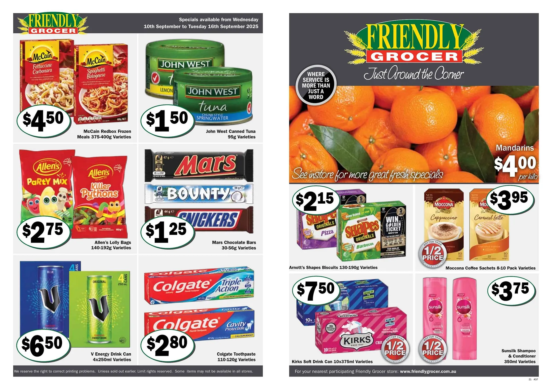 Friendly Grocer catalogue - Catalogue valid from 10 September to 16 September 2025 - page 1