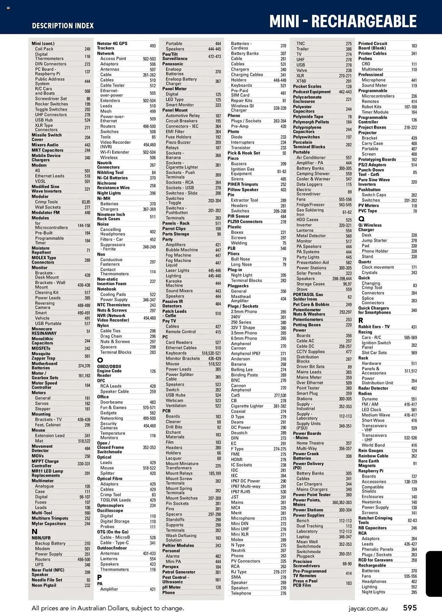 Jaycar Electronics catalogue - Catalogue valid from 8 July to 9 July 2026 - page 595