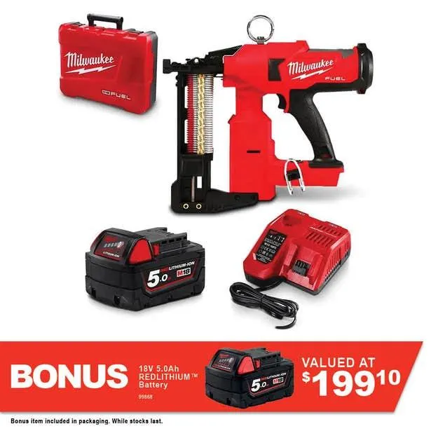 MILWAUKEE 18V FUEL 1 x 5.0Ah Fencing Stapler Kit M18FFUS502C