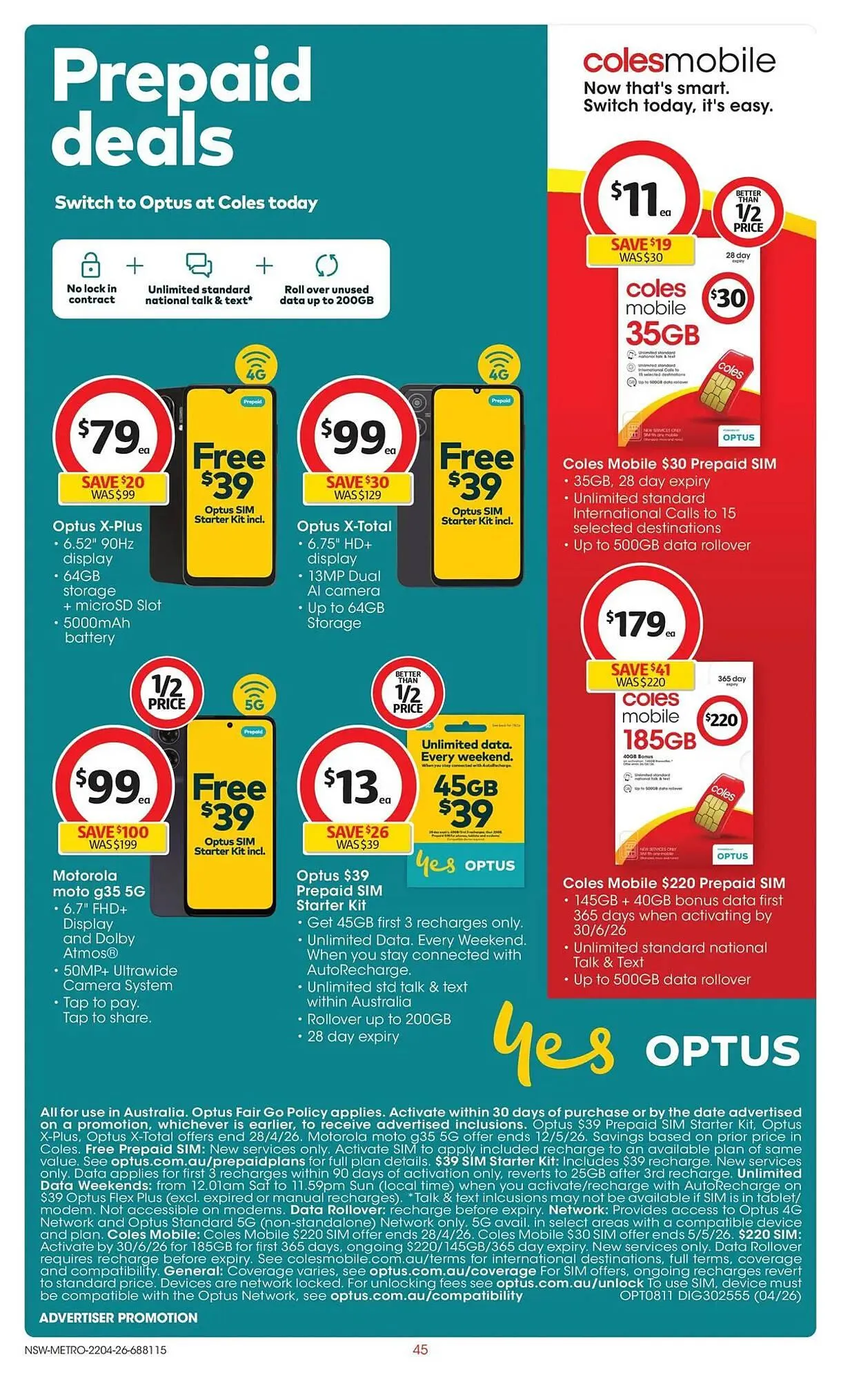 Coles catalogue - Catalogue valid from 22 April to 28 April 2026 - page 45