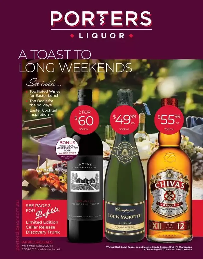 A Toast to Long Weekends - Catalogue valid from 26 March to 29 April 2025 - page 1