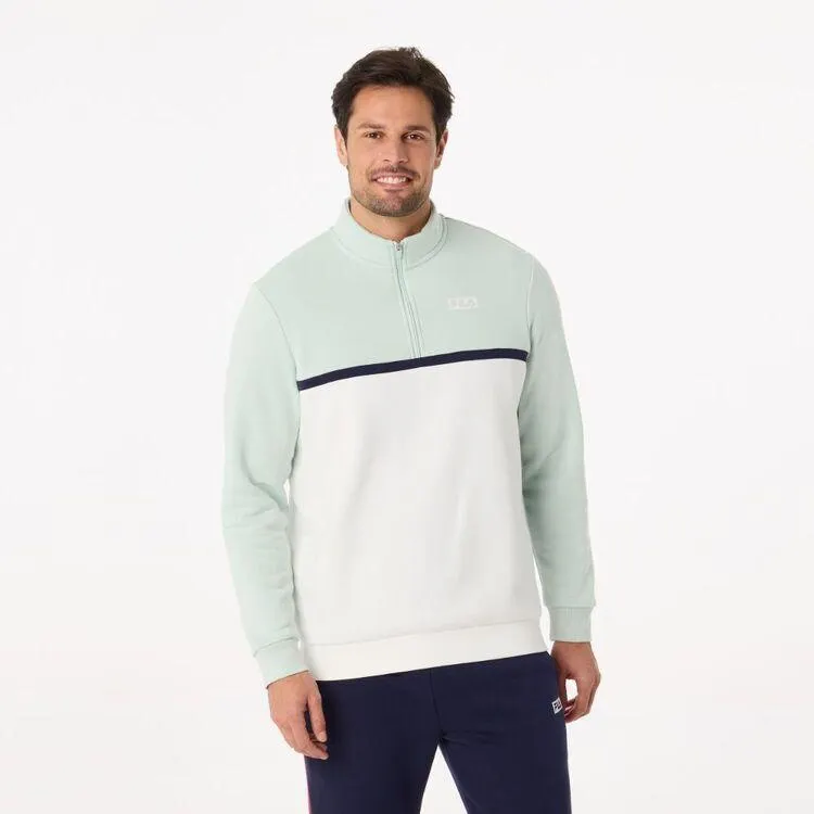 FILA Men's Milo Quarter Zip Fleece Surf Spray