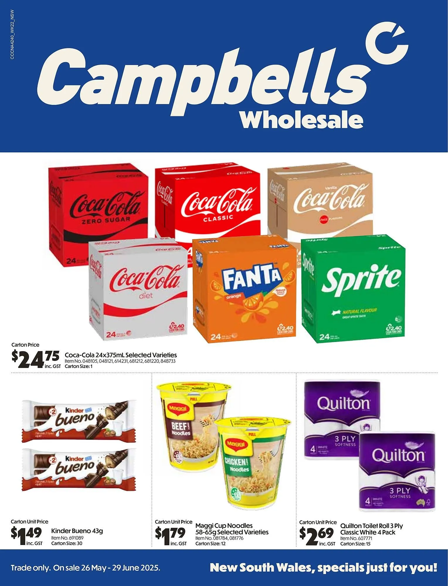 Campbells Wholesale catalogue - Catalogue valid from 26 May to 29 June 2025 - page 1
