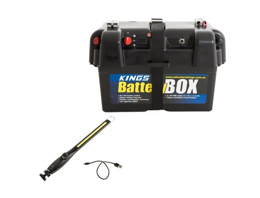 Kings Battery Box + Rechargeable Lithium LED Worklight