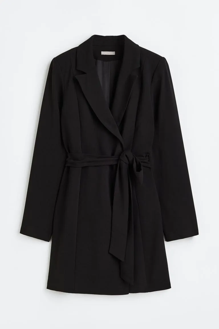 Tie Belt Blazer Dress