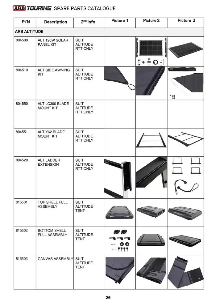 ARB Touring Spare Parts Catalogue - Catalogue valid from 14 March to 31 March 2025 - page 26