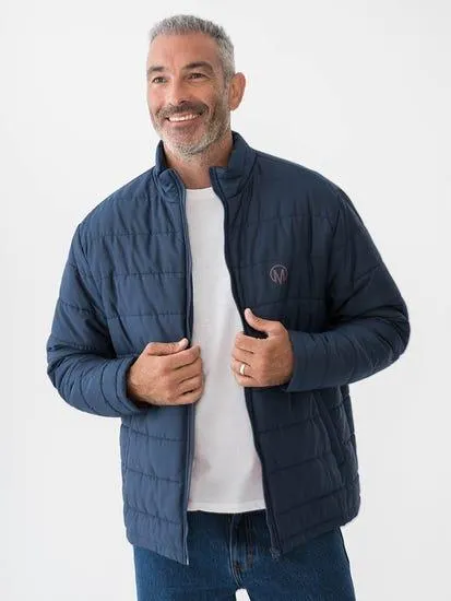 Quilted Zip-Thru Jacket Navy