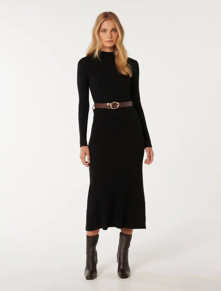 Luisa Belted Midi Dress