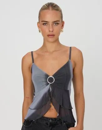 Layered Split Front Cami Top