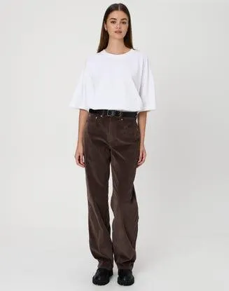 Mid Rise Baggy Leg Cord Pant