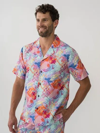 Pacifica Short Sleeve Matchy Shirt Psychadelic Pink