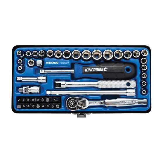 Kincrome Socket Set 1/4" drive Metric/SAE 48 Piece