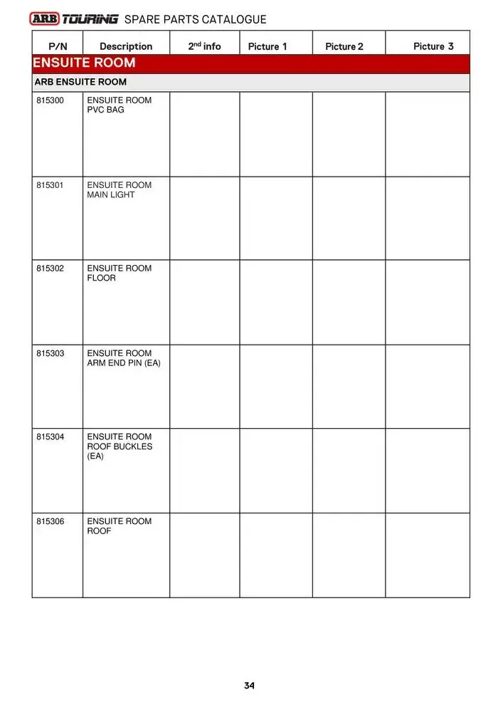 ARB Touring Spare Parts Catalogue - Catalogue valid from 14 March to 31 March 2025 - page 34