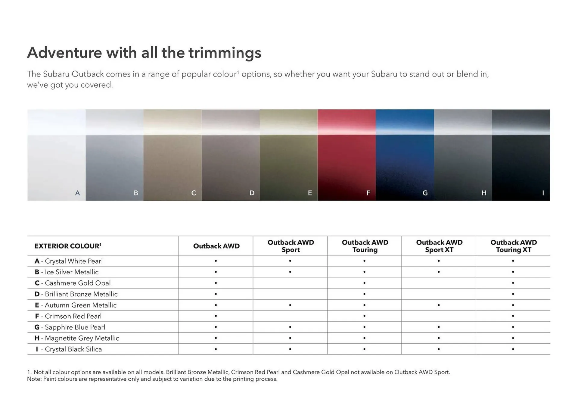 Subaru catalogue - Catalogue valid from 20 June to 20 June 2026 - page 44