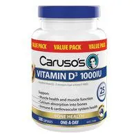 Carusos Vitamin D3 1000iu Capsules 500