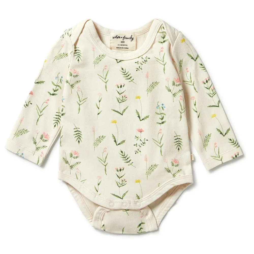 Wilson & Frenchy Organic Envelope Bodysuit Wild Flower